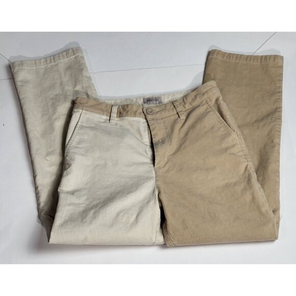 Brixton Womens Two-Tone Cream/Khaki Tan Victory Corduroy Pants Size 26 - Picture 3 of 11